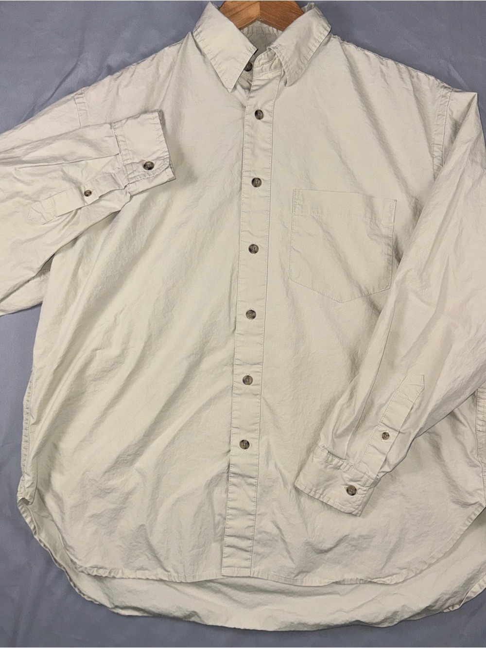 Gardenheir New York Beige Cotton Button Down Shirt Size XS Workwear
